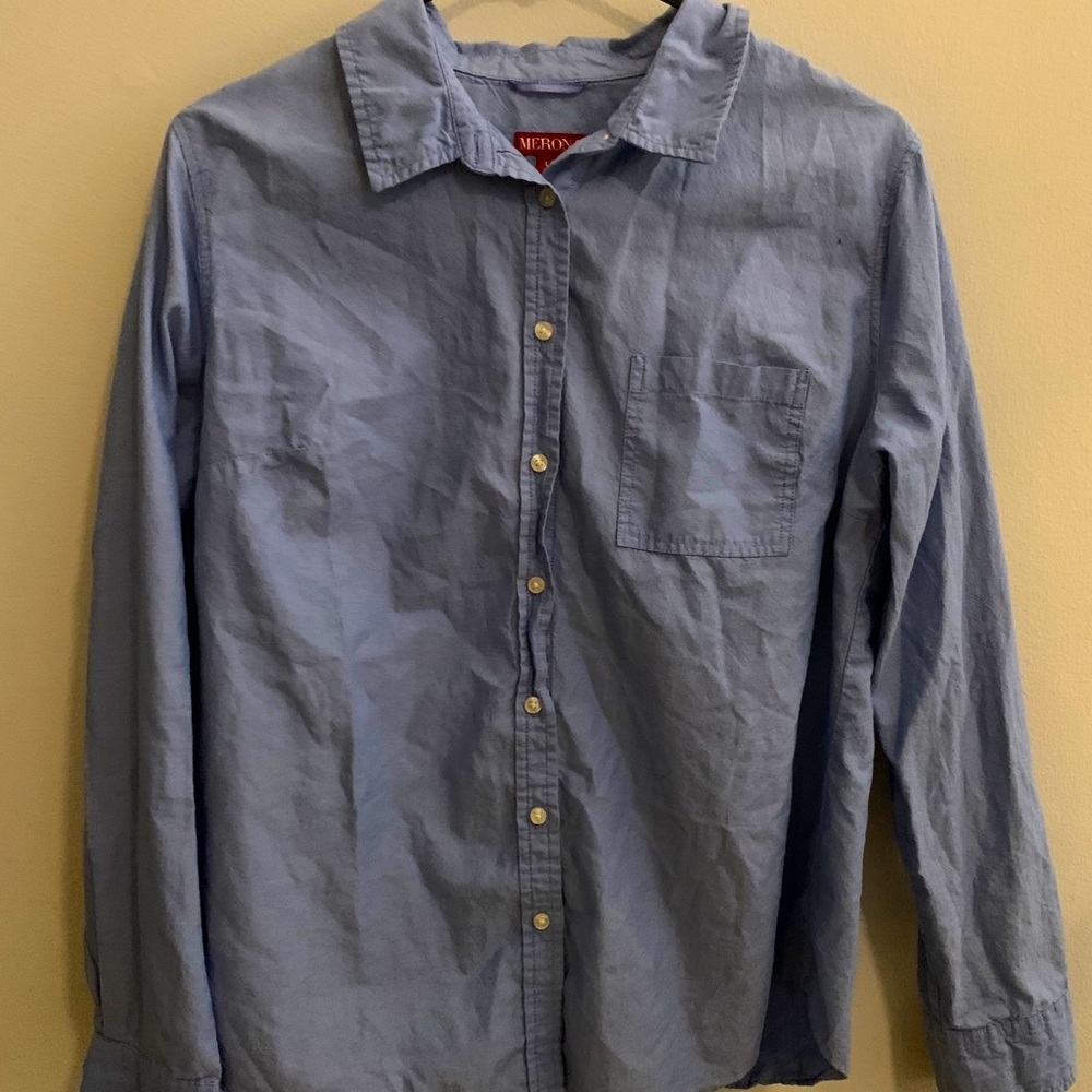 Merona blue button down